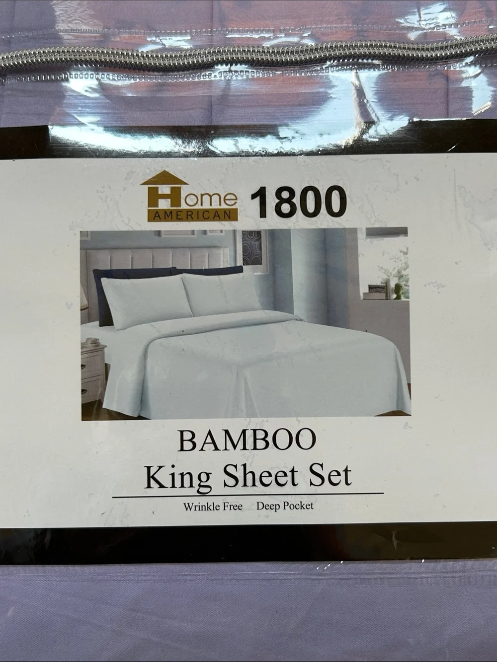 NEW Home American 1800 Series 6 Piece Bamboo King Sheet Set - Light Lavender